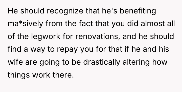 He should recognize that he's benefiting ma*sively from the fact...