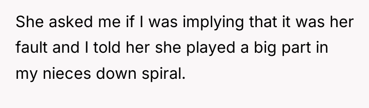 She asked me if I was implying that it was...