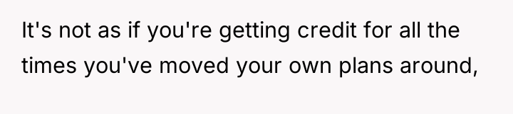 It's not as if you're getting credit for all the...