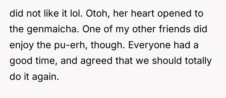 did not like it lol. Otoh, her heart opened to...