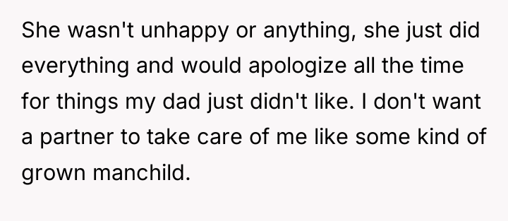 She wasn't unhappy or anything, she just did everything and...