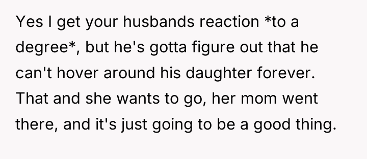 Yes I get your husbands reaction *to a degree*, but...