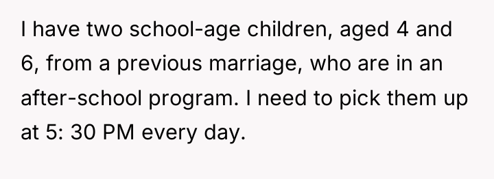 I have two school-age children, aged 4 and 6, from...