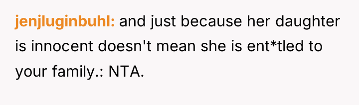 jenjluginbuhl and just because her daughter is innocent doesn't mean...