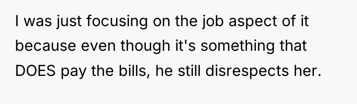 I was just focusing on the job aspect of it...