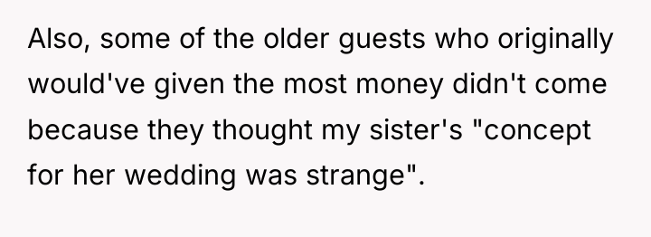 Also, some of the older guests who originally would've given...
