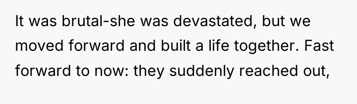 It was brutal-she was devastated, but we moved forward and...
