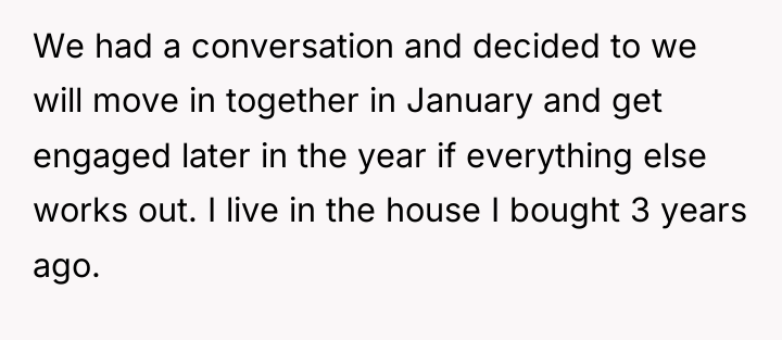 We had a conversation and decided to we will move...