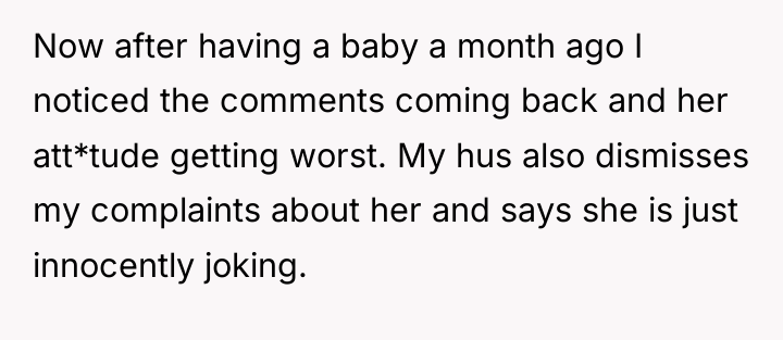 Now after having a baby a month ago I noticed...