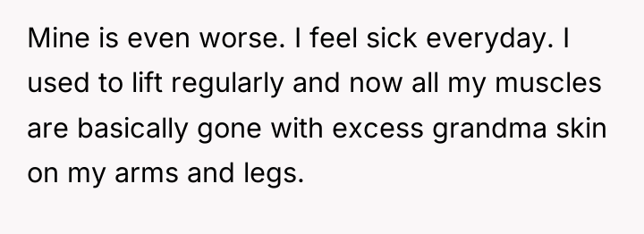 Mine is even worse. I feel sick everyday. I used...