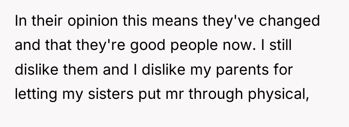 In their opinion this means they've changed and that they're...