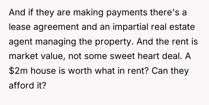 And if they are making payments there's a lease agreement...