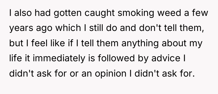 I also had gotten caught smoking weed a few years...