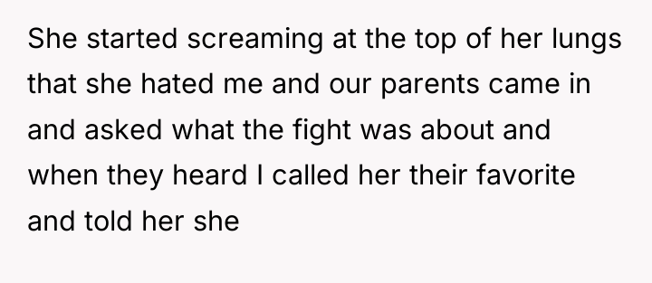 She started screaming at the top of her lungs that...