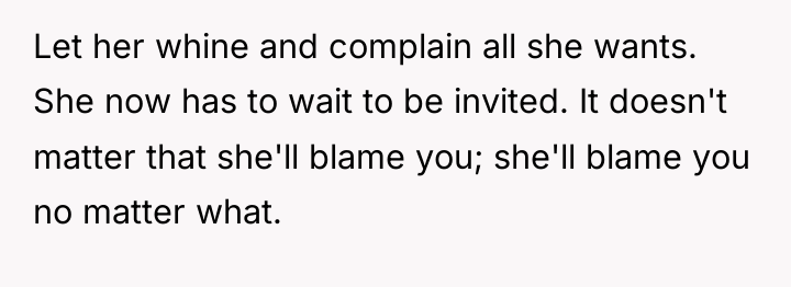 Let her whine and complain all she wants. She now...