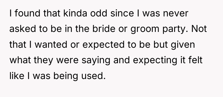 I found that kinda odd since I was never asked...