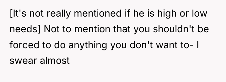 [It's not really mentioned if he is high or low...