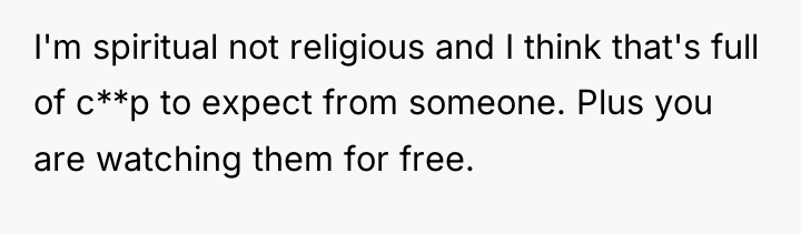 I'm spiritual not religious and I think that's full of...