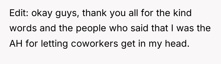 Edit: okay guys, thank you all for the kind words...