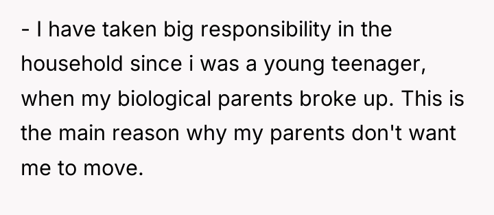 - I have taken big responsibility in the household since...