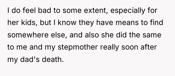 I do feel bad to some extent, especially for her...