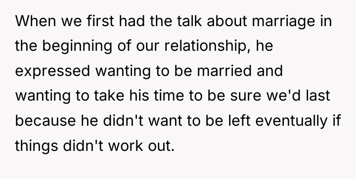 When we first had the talk about marriage in the...