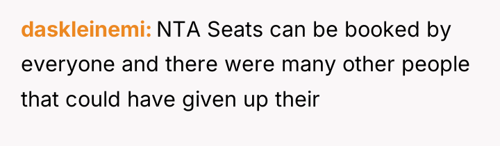 daskleinemi NTA Seats can be booked by everyone and there...