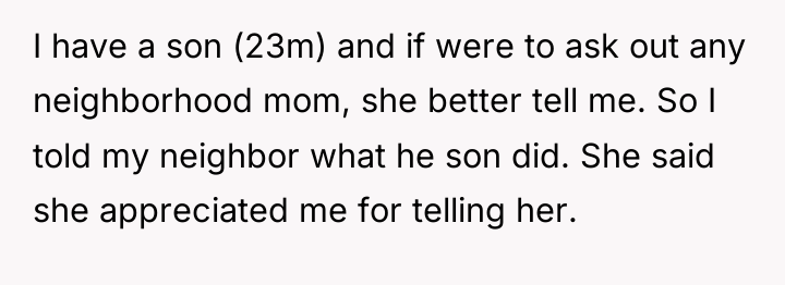 I have a son (23m) and if were to ask...