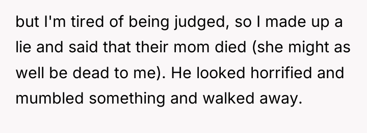but I'm tired of being judged, so I made up...