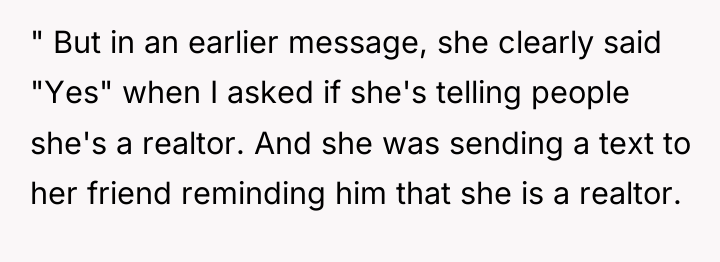 " But in an earlier message, she clearly said "Yes"...