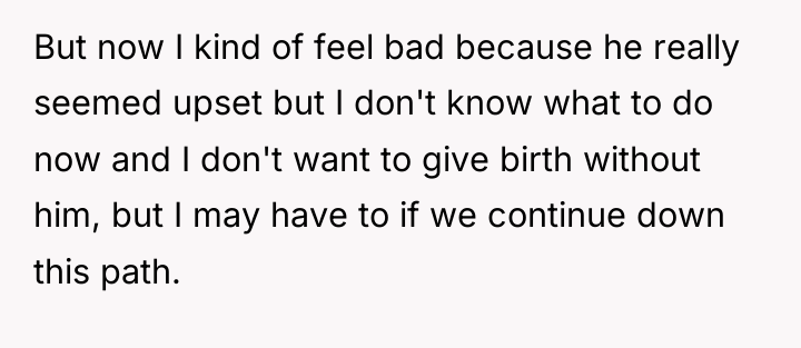 But now I kind of feel bad because he really...