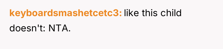 keyboardsmashetcetc3 like this child doesn't: NTA.