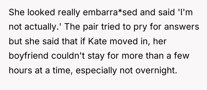 She looked really embarra*sed and said 'I'm not actually.' The...