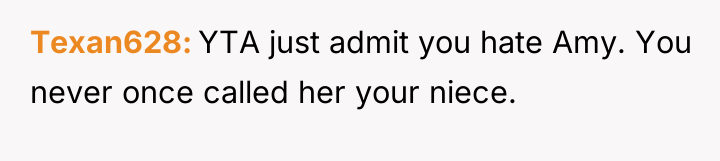 Texan628 YTA just admit you hate Amy. You never once...