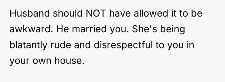 Husband should NOT have allowed it to be awkward. He...