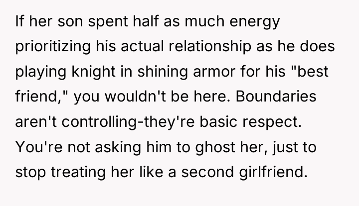 If her son spent half as much energy prioritizing his...