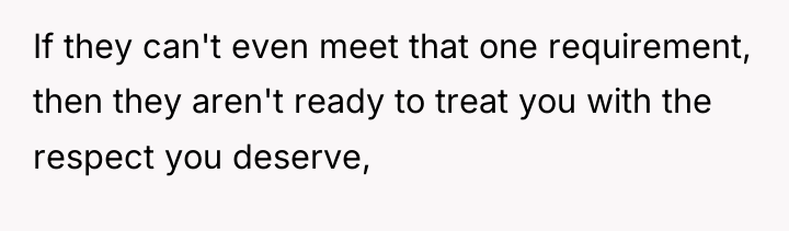 If they can't even meet that one requirement, then they...