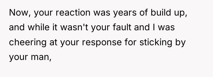 Now, your reaction was years of build up, and while...