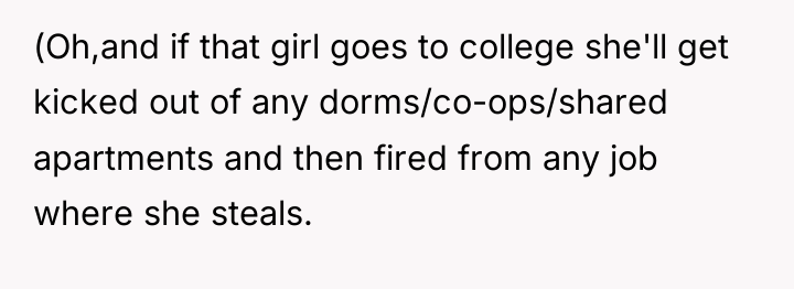 (Oh,and if that girl goes to college she'll get kicked...