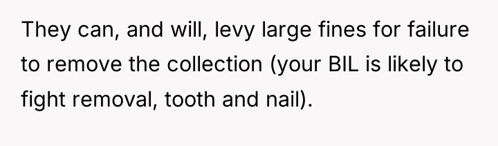 They can, and will, levy large fines for failure to...