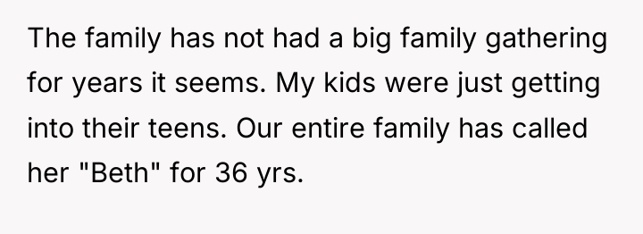 The family has not had a big family gathering for...