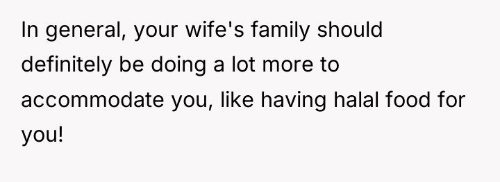 In general, your wife's family should definitely be doing a...