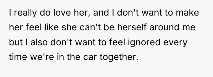 I really do love her, and I don't want to...