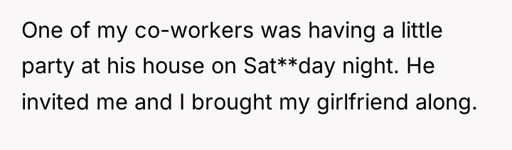 One of my co-workers was having a little party at...