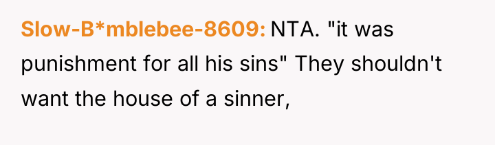 Slow-B*mblebee-8609 NTA. "it was punishment for all his sins" They...