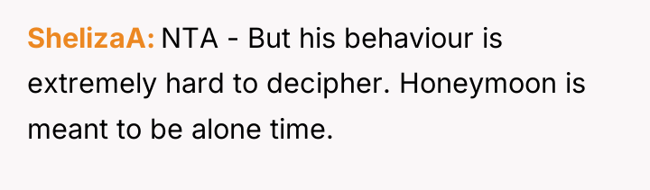 ShelizaA NTA - But his behaviour is extremely hard to...
