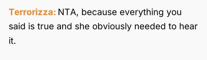 Terrorizza NTA, because everything you said is true and she...