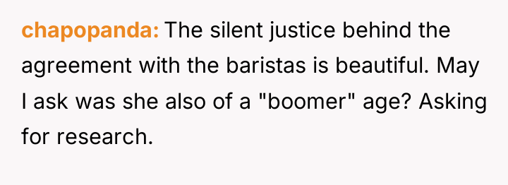chapopanda The silent justice behind the agreement with the baristas...