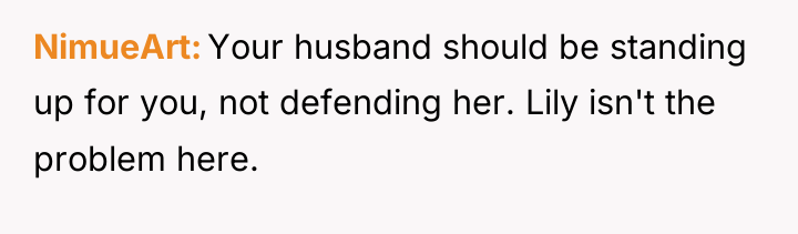 NimueArt Your husband should be standing up for you, not...