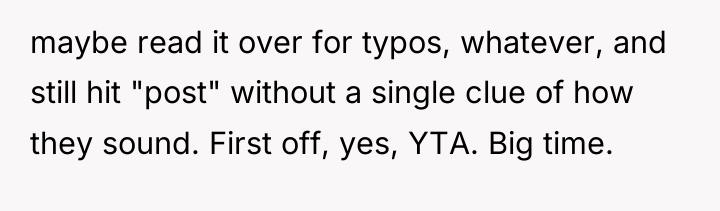 maybe read it over for typos, whatever, and still hit...